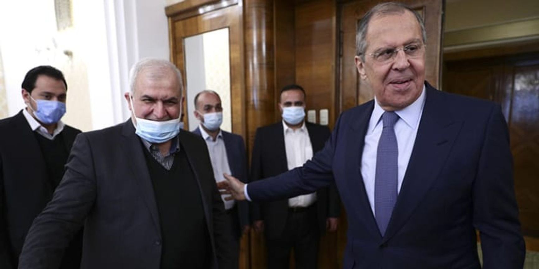 Hezbollah delegation in Moscow, March 15, 2021